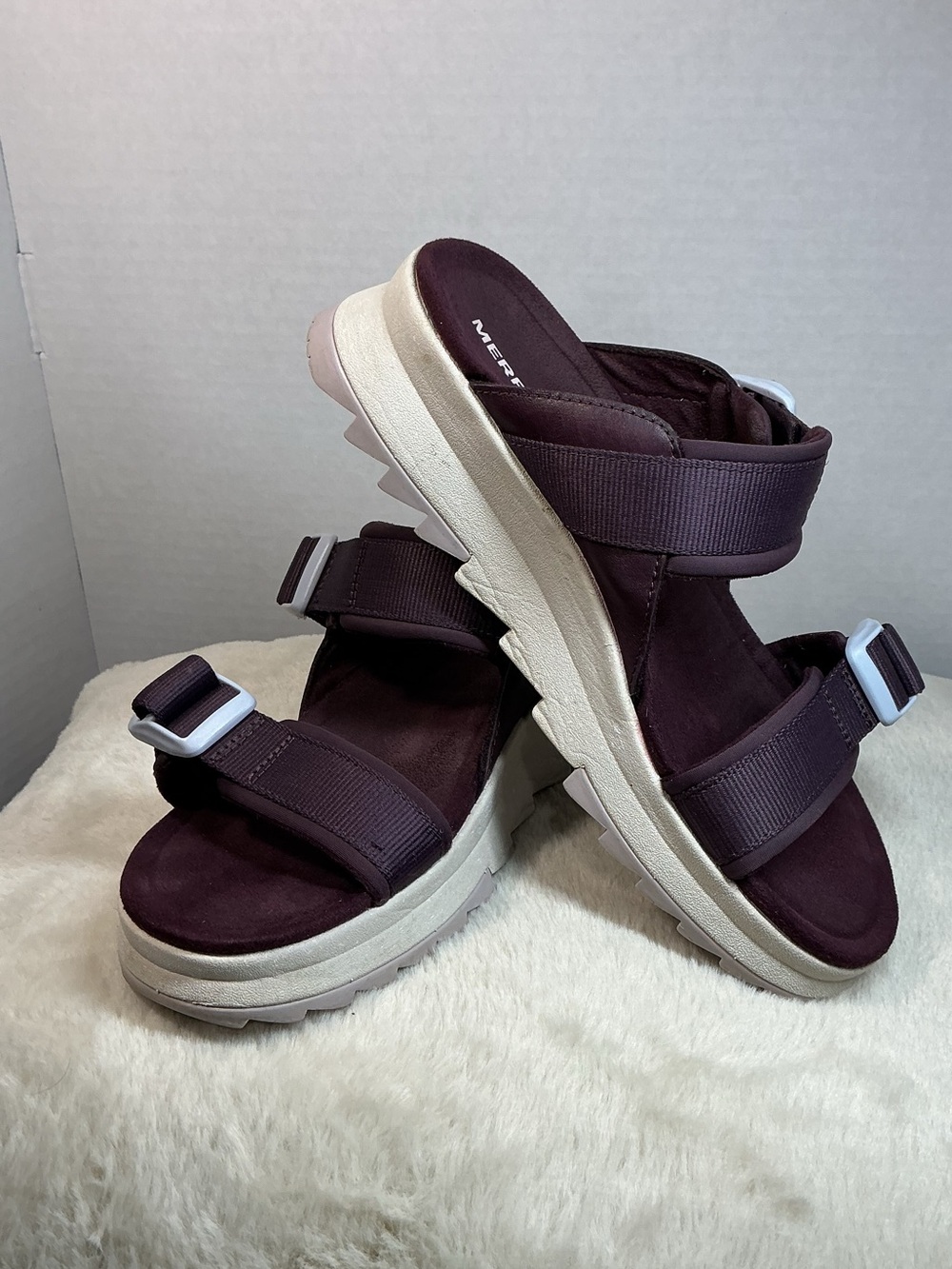 Merrell Alpine Cush Slide Sandals Women’s Size 6 Burgundy Purple J004296